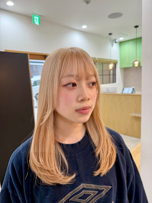 ベージュカラー/ブリーチ/高濃度水素カラー/20代/30代