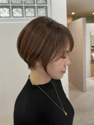 丸みショート/大人女性/高濃度水素カラー/30代/40代