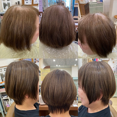 美髪ストレートショートボブ