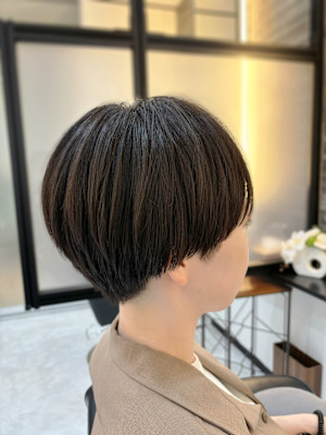 ＊扱いやすさ◎＊黒髪×マッシュショート