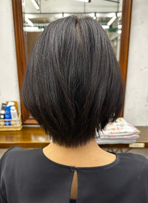 縮毛矯正ビフォーアフターグラジュレーション