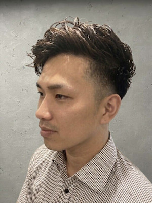 ネオ震災刈　アシメメンズフェード