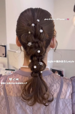 お呼ばれヘア