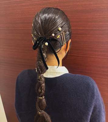 ストレートヘアアレンジ