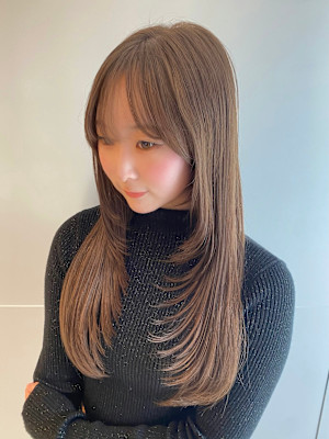 韓国風ふんわり顔周りロングレイヤー！