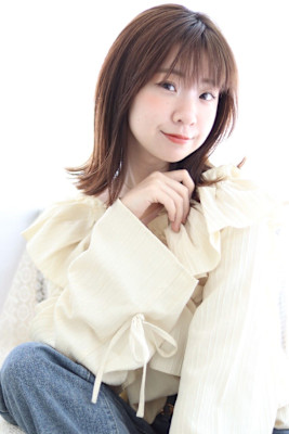 明るめブラウン×切りっぱなし×ナチュラル20代30代