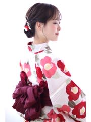 20代30代 アップスタイル 浴衣 ヘアセット 浴衣着付け
