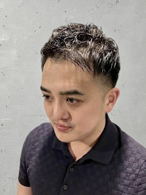 フェードブロック　フェードメンズアップバング