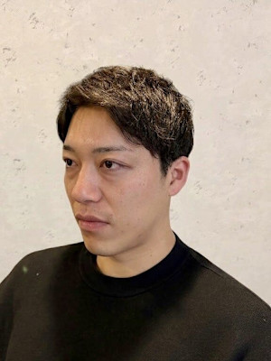 メンズショート　ショートアップバングメンズ