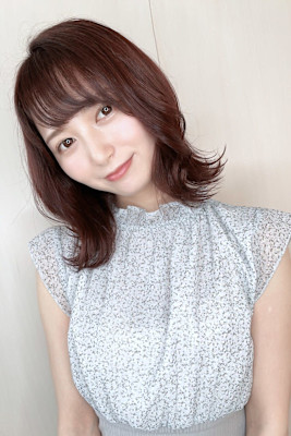 【チョコレートブラウン/小顔カット/艶カラー】20代30代