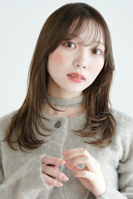 【オリーブアッシュ/艶カラー/レイヤーカット】20代30代