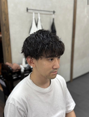 波巻きパーマ
