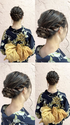 浴衣ヘアアレンジ/シニヨン