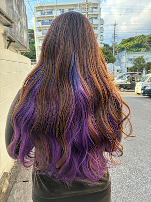 パープルグラデロング