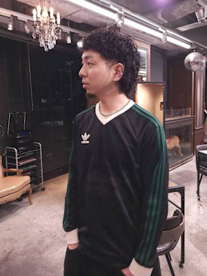 ハードパーマのマレットヘアー