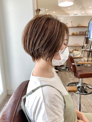 ◇大人可愛い40代50代60代ショートボブショート白髪ぼかし