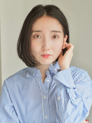 ショート・ボブ/丸顔/前髪あり/絶壁解消/30代/40代