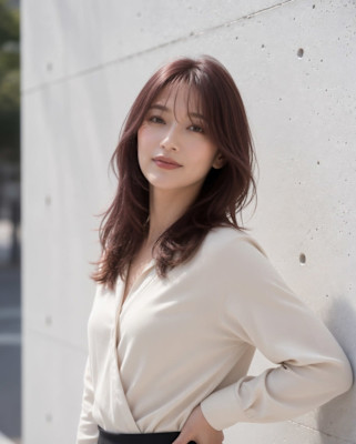 暖かみと透明感を纏うカプチューノレイヤーミディ