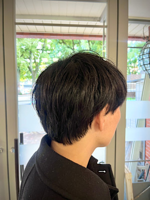 刈り上げなしマッシュヘア