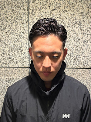 銀座フェード×アイロンパーマ