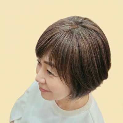 ナチュラルなグレージュ系白髪ぼかし☆