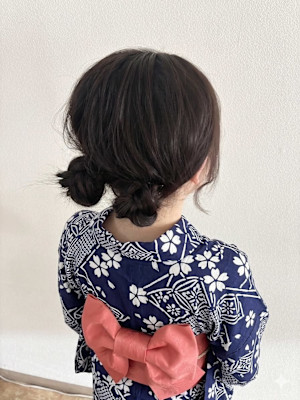 浴衣着付（10種ヘアアレンジサービス）プランのヘアセット8
