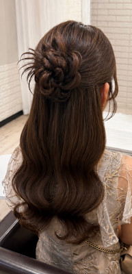 【北新地ヘアセット】カチモリハーフアップ