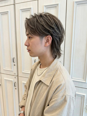 アッシュグレージュ×ネオウルフマッシュ