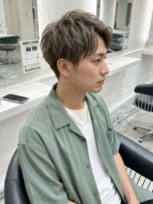シルバーアッシュ×エアリーショートマッシュ