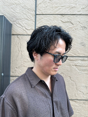 大人センターパートニュアンスパーマ