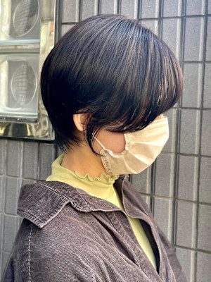 ショート×ショートボブ×丸みショート×前髪あり×20代30代
