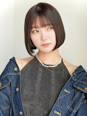 ぱつっとボブ・ショート/前髪あり/絶壁解消/20代/30代