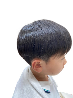 アシメ前髪でおしゃれ度アップ！爽やかキッズショート。