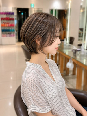 面長でお悩みの方にオススメのくびれショート