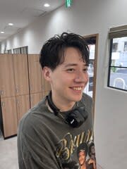 アップバングショート/メンズ/パーマ/20代 /30代
