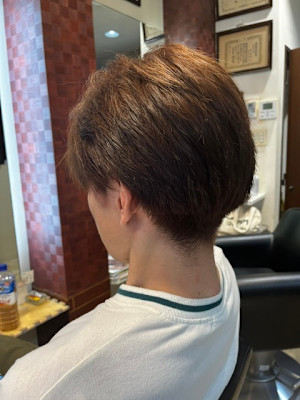 メンズセンターパート