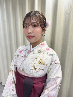卒業式ヘアセット×袴着付け♪yu