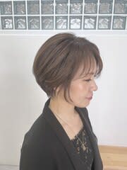 丸みショート/大人ショート/大人女性/30代 /40代