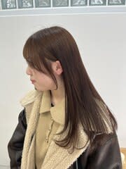 顔周りカット/マロンベージュ/20代/30代/40代