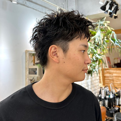 アクティブショート　と　ルーズパーマ