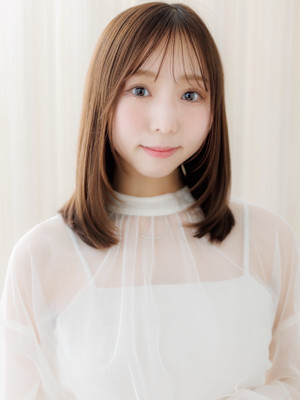 フレンチバング顔周りカット美髪ワンホンレイヤー20代30代