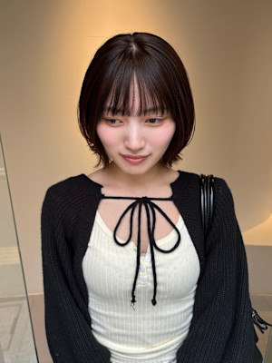 外ハネレイヤーボブ×髪質改善トリートメント