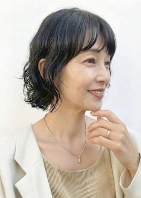 藤枝大人ボブパーマボリューム髪質改善