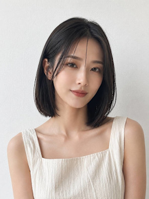 大人ボブ シンプル