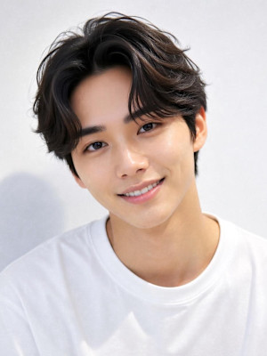 センターパート アップバング ニュアンスパーマ 20代【福岡