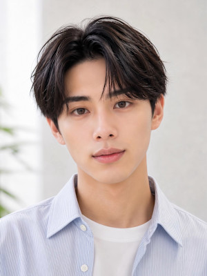 リバースセンターパート 韓国 マッシュ 眉毛カット 20代