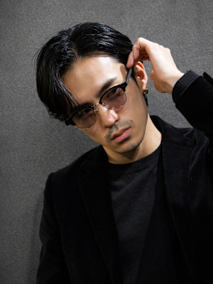 ニュアンスパーマ×サイドパート×センターパート×men's