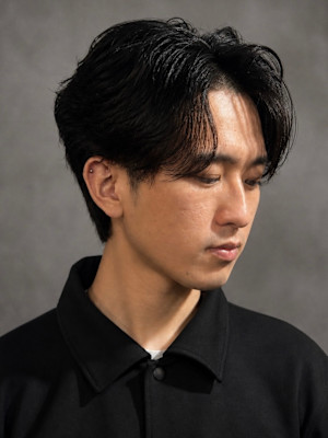 韓国風コンマバング×ニュアンスパーマ×ダウンパーマmen's