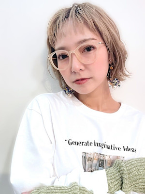 波打つカールが可愛いウエーブボブ