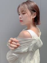 大人可愛いニュアンスボブ